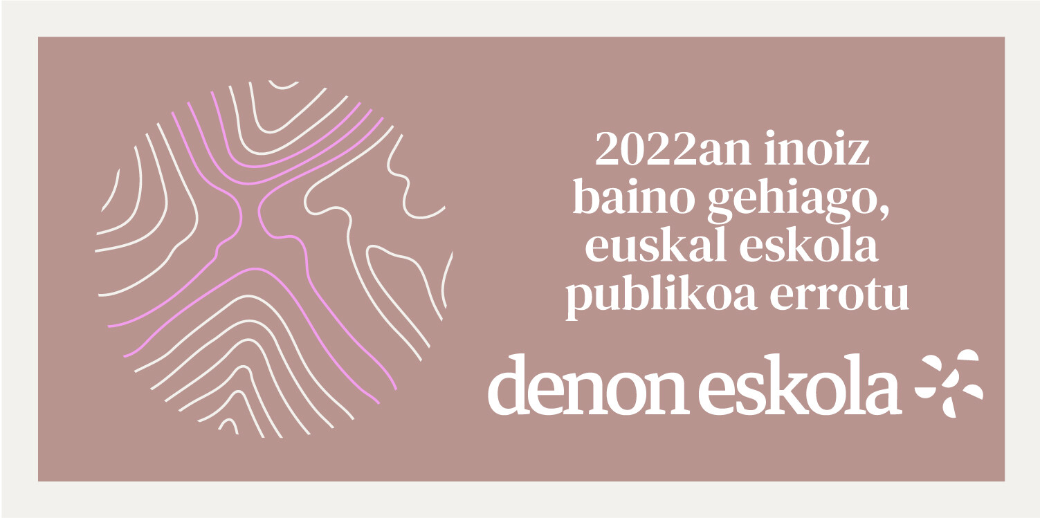 2022 será un año decisivo y en Denon Eskola estamos dispuestos a seguir trabajando en la defensa del presente y el futuro de la escuela pública vasca. Mientras tanto, ¡descansad y disfrutad de las vacaciones de invierno!